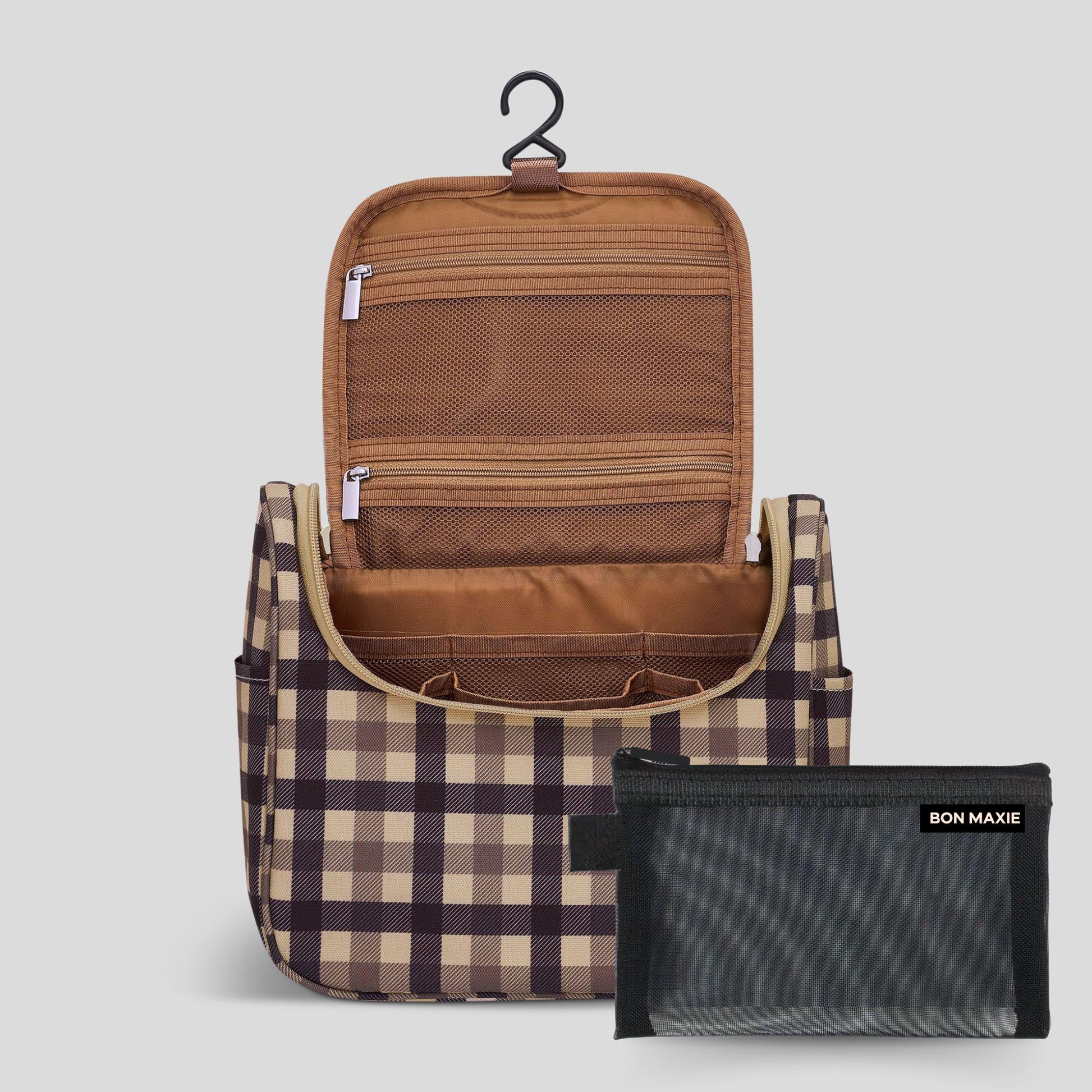 Bon Voyage Travel Toiletry Bag Set -- Tartan