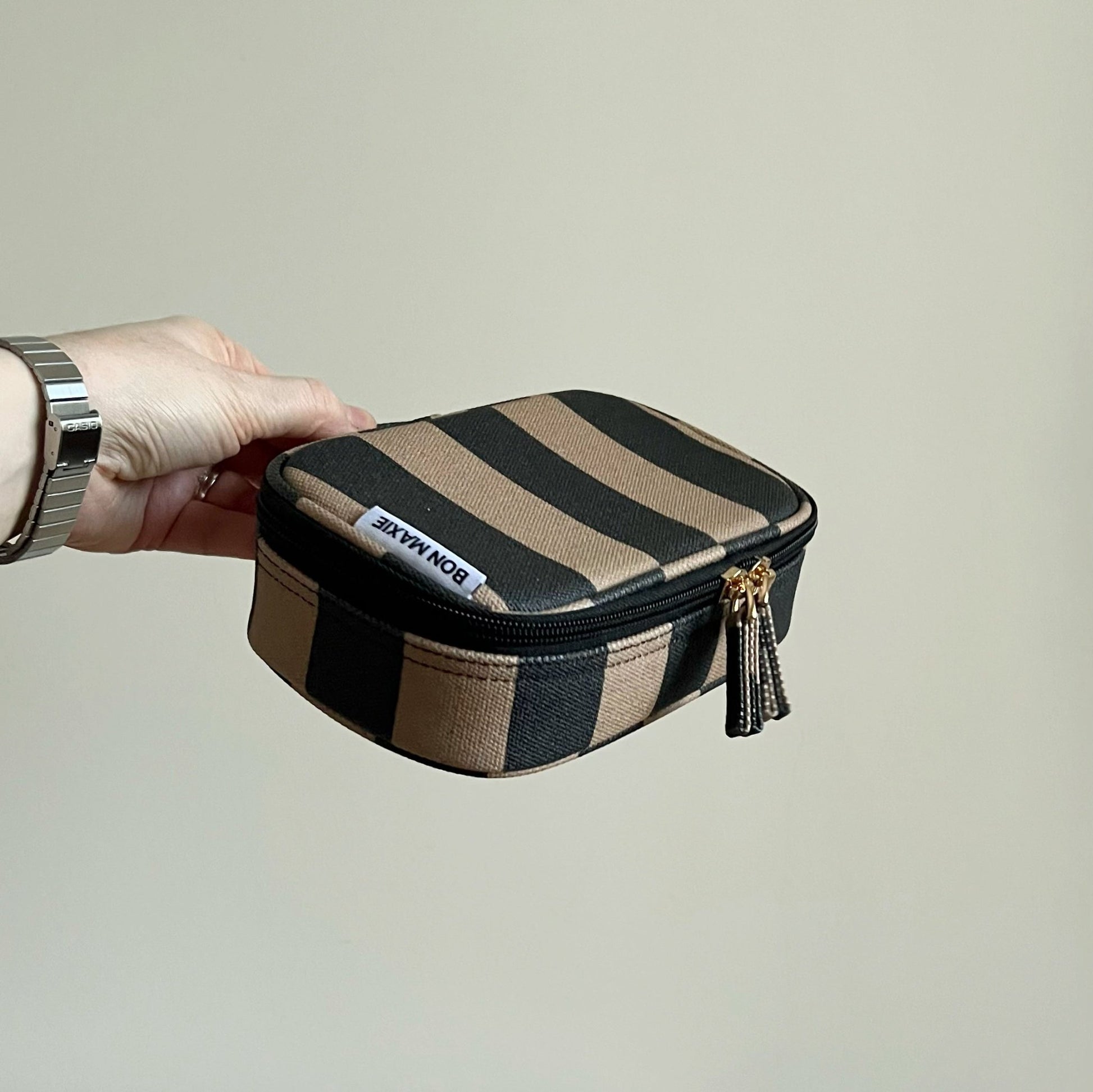 Handy Handle Case - Tan and Black Stripe Handy Pouches + Cases