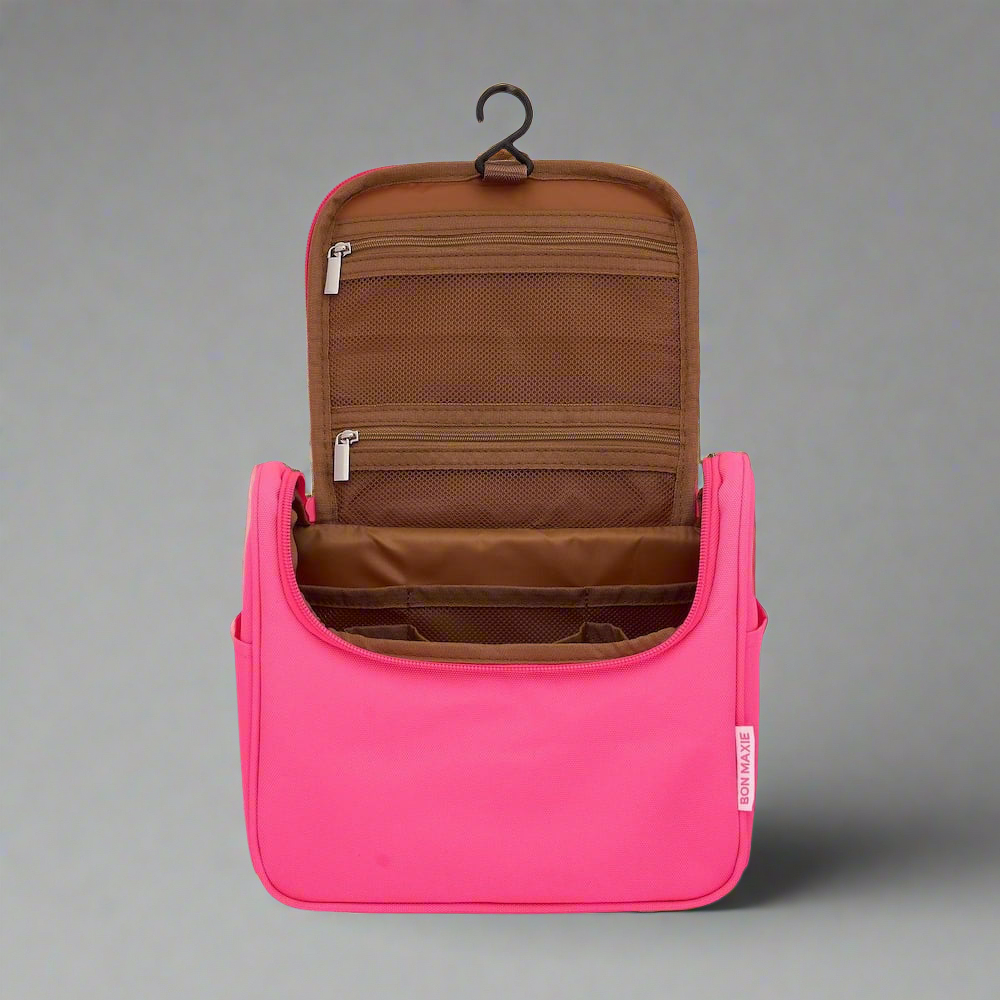 Bon Voyage Travel Toiletry Bag -- Bright Pink