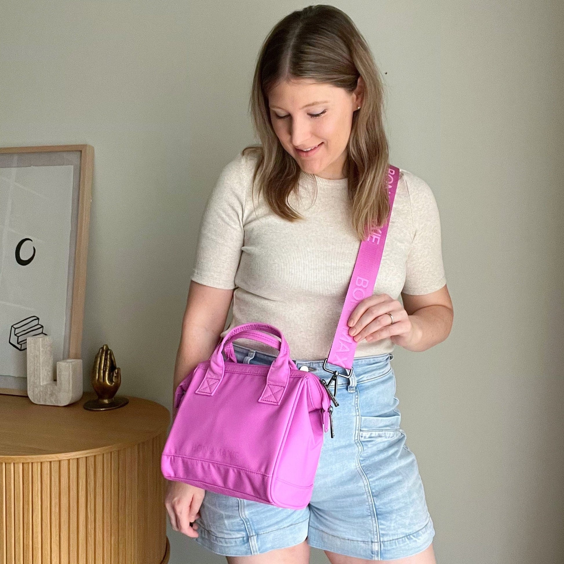 Go! Crossbody Bag - Fuchsia Bags Gold