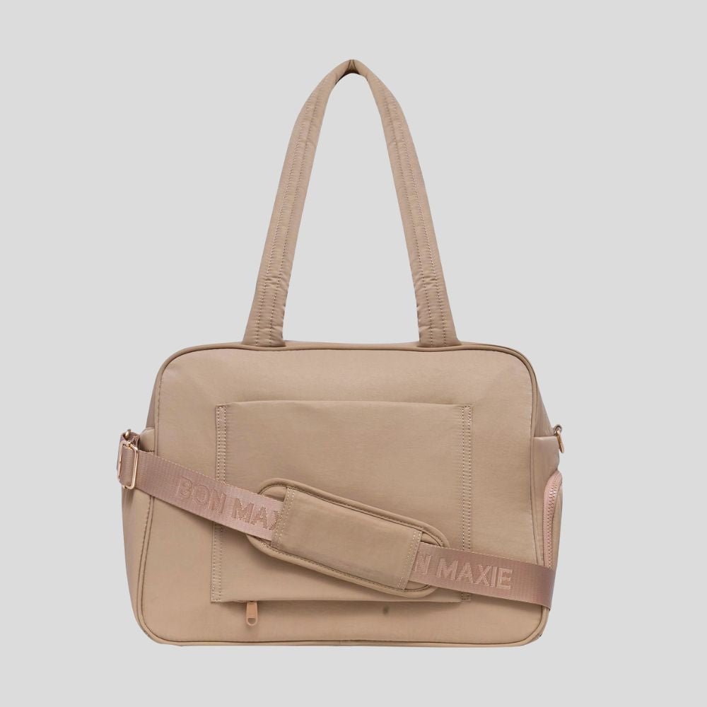 Large Weekender Puffy Duffel Bag - Tan Bags