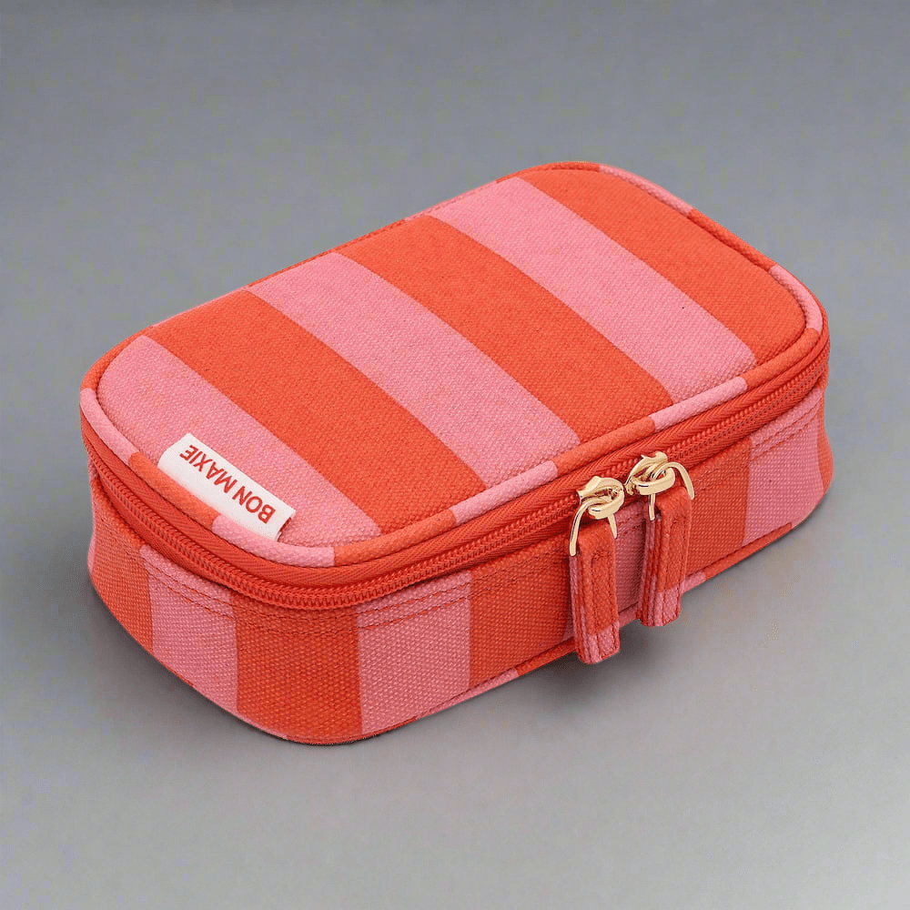 Handy Handle Case - Pink and Red Stripe Handy Pouches + Cases