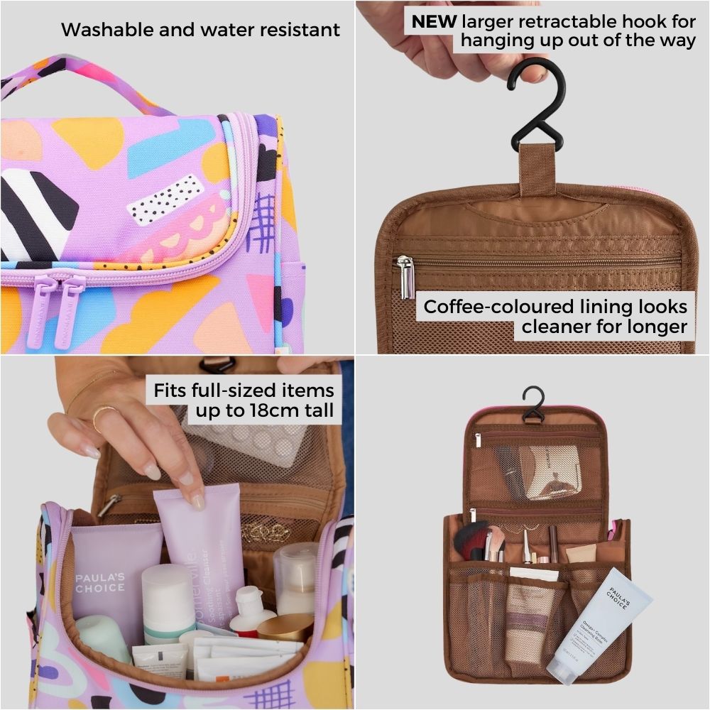 Bon Voyage Travel Toiletry Bag Set -- Eye Love Purple