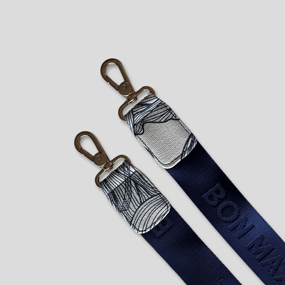 Logo Bag Strap Nylon -- Navy Floral