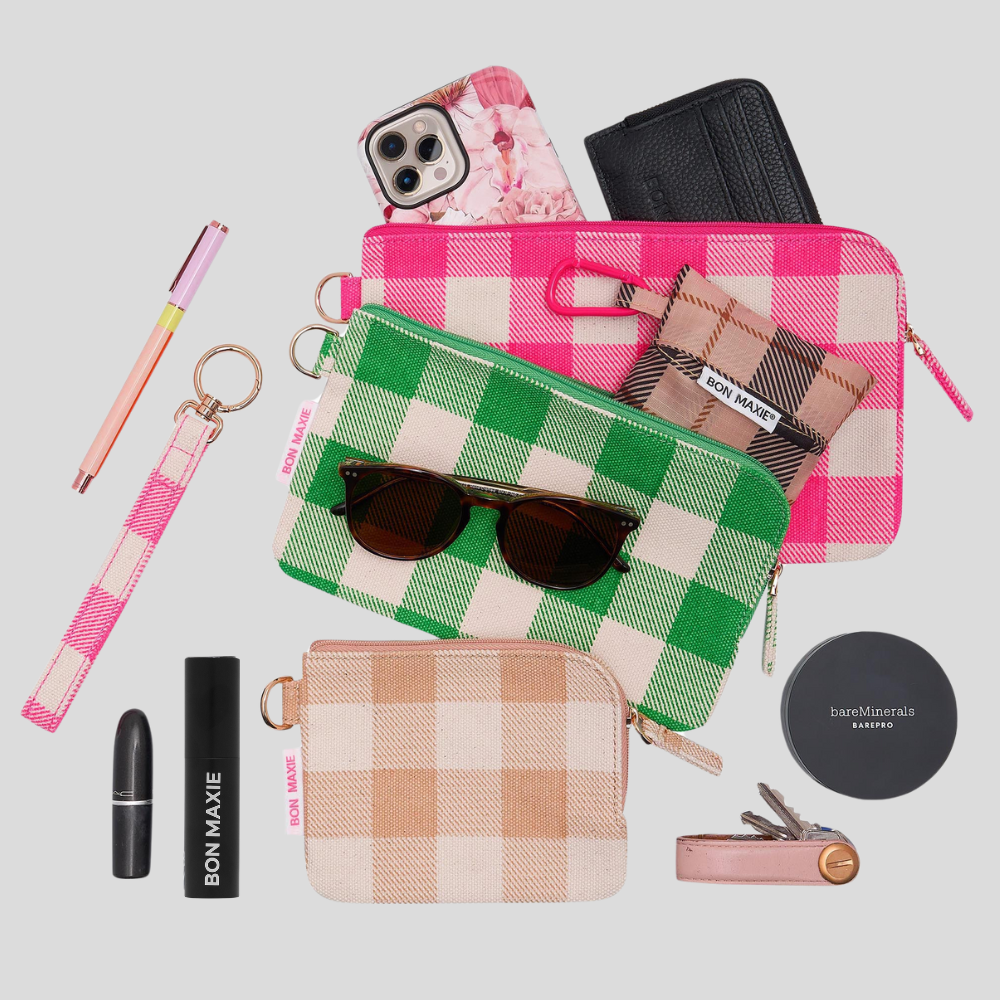 Bag Buddies Organiser Pouch Set -- Black Gingham