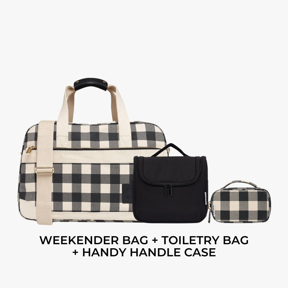 Bon Voyage Travel Bundle -- Black Gingham