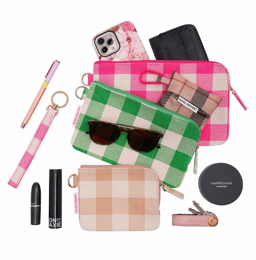 Bag Buddies Organiser Pouch Set - Colour Gingham Handy Pouches + Cases