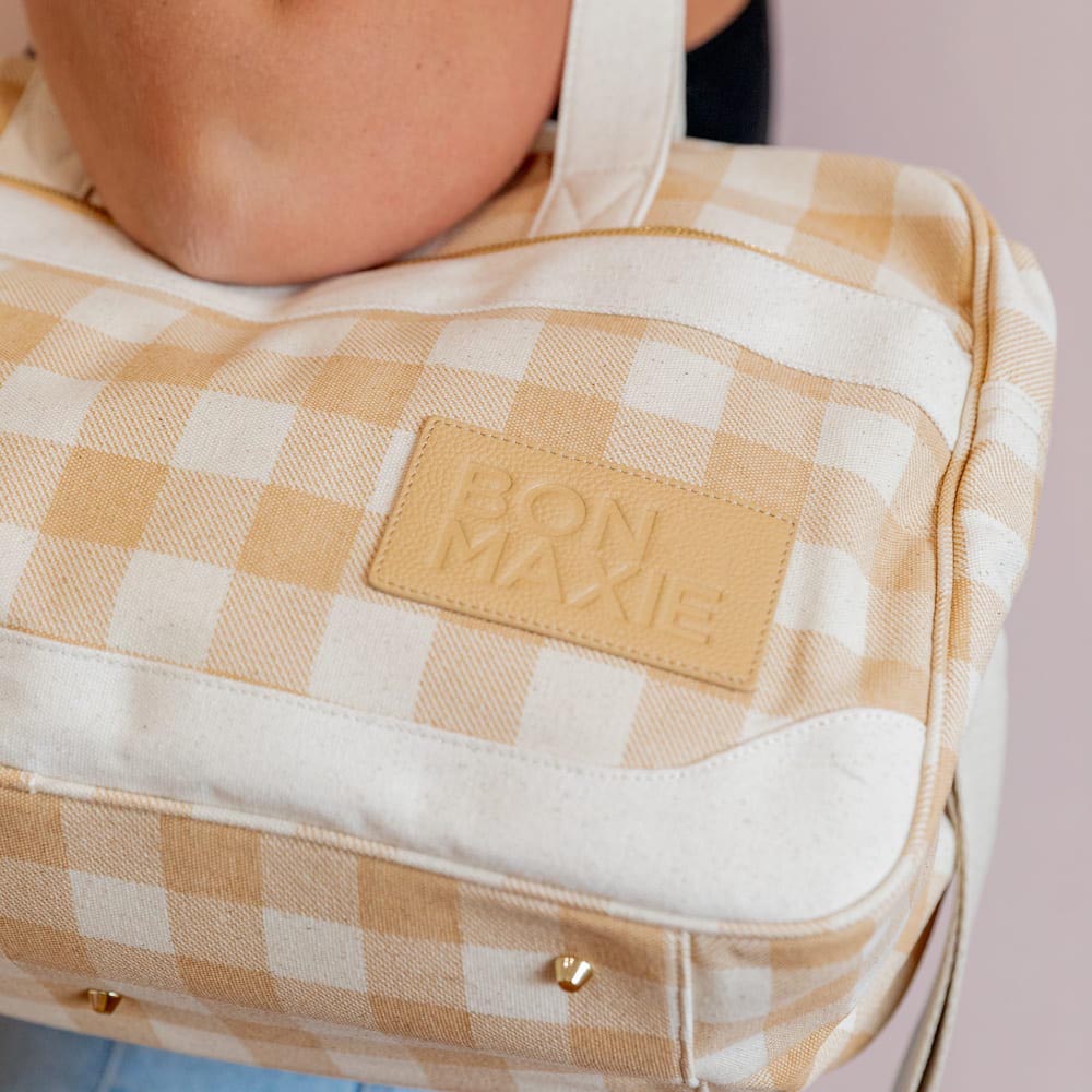 Bon Voyage Weekender Bag - Almond Gingham Bags