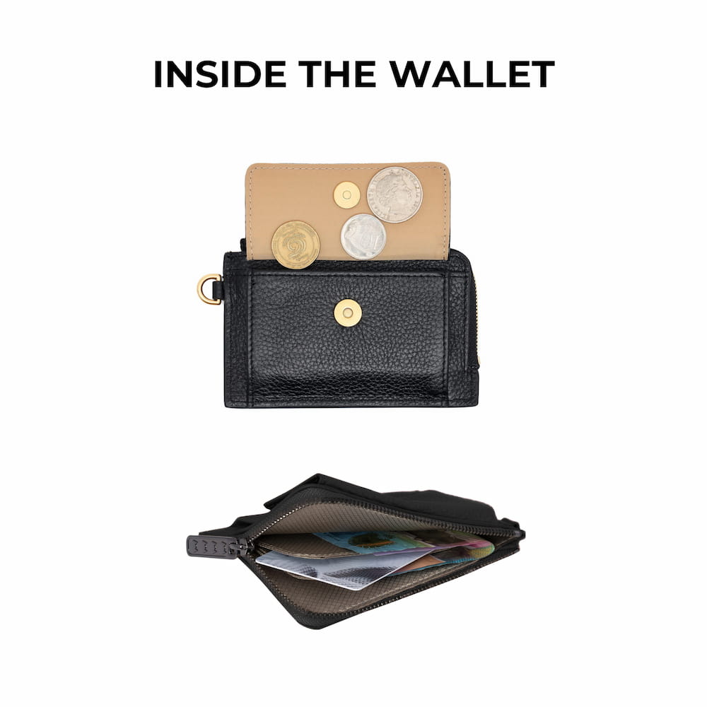 Everyday Mini Wallet - Fuchsia Wallets Brushed Gold