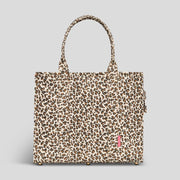 Large Bon Vivant Structured Tote Bag - Neon Pink Leopard Bags