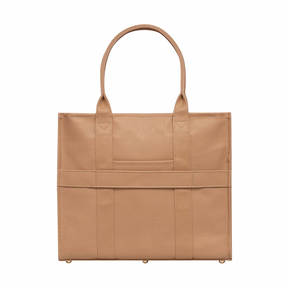 Large Bon Vivant Structured Tote Bag - Tan Bags