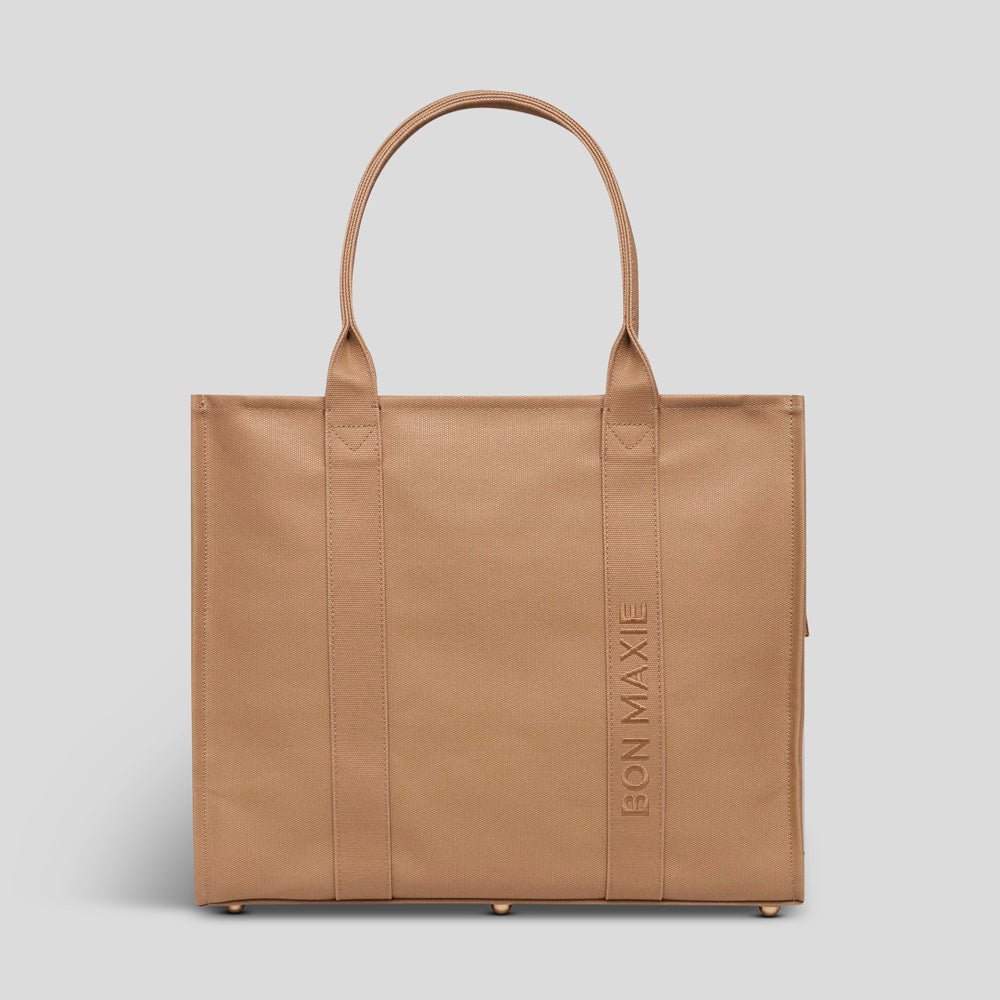 Large Bon Vivant Structured Tote Bag - Tan Bags