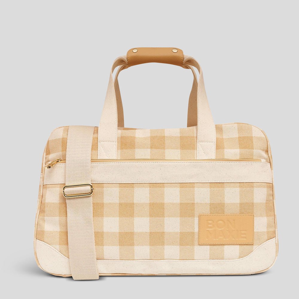 Bon Voyage Weekender Bag - Almond Gingham Bags