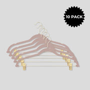 No - Slip Flocked Pant/Skirt Hangers Gold/Silver - Box 10 (Gold/Silver) Coat Hangers Gold