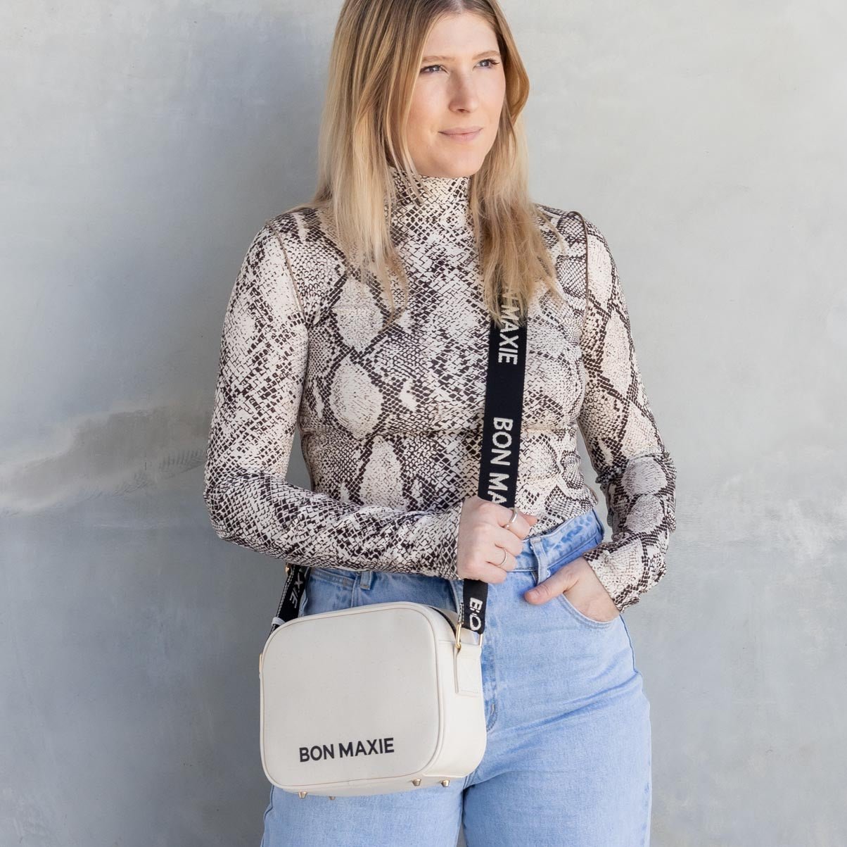 Sidekick Crossbody Bag - Natural + Black Bags