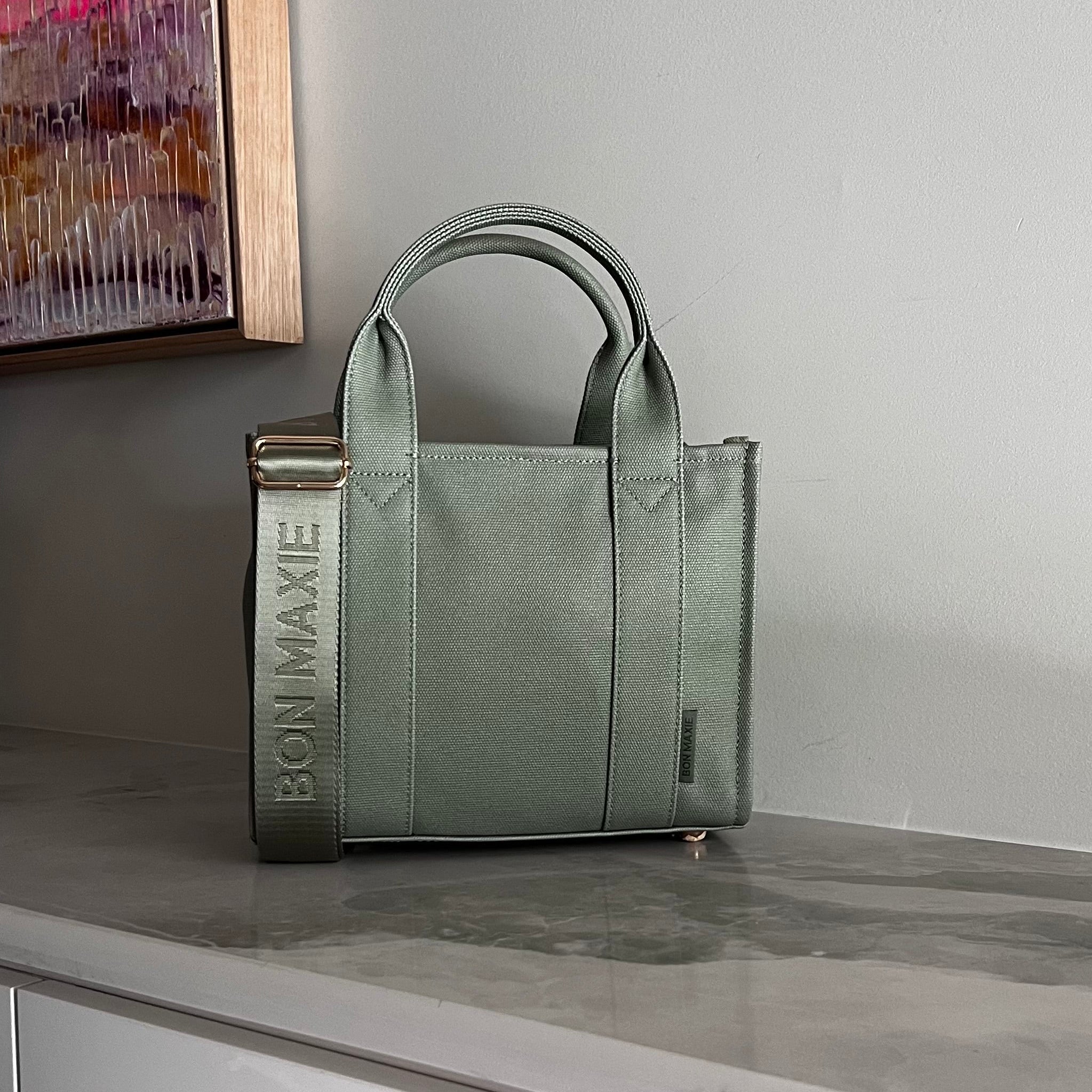 Micro Bon Vivant Structured Tote Bag -- Sage