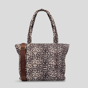 Everyday Tote Bag -- Tan Leopard