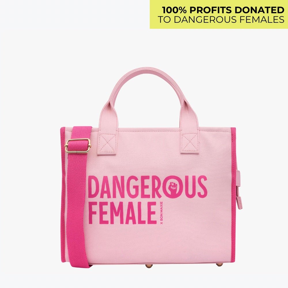 Limited Edition: Dangerous Females Charity Mini Tote Bag - Pink Canvas Bags