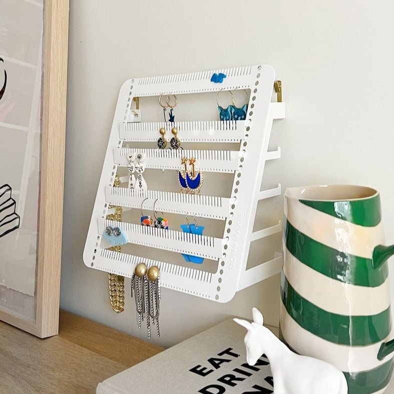 NEW Stand/Hanger Bracket for EXISTING Easy - Drop™ Earring Holders - White Earring Holders WHITE