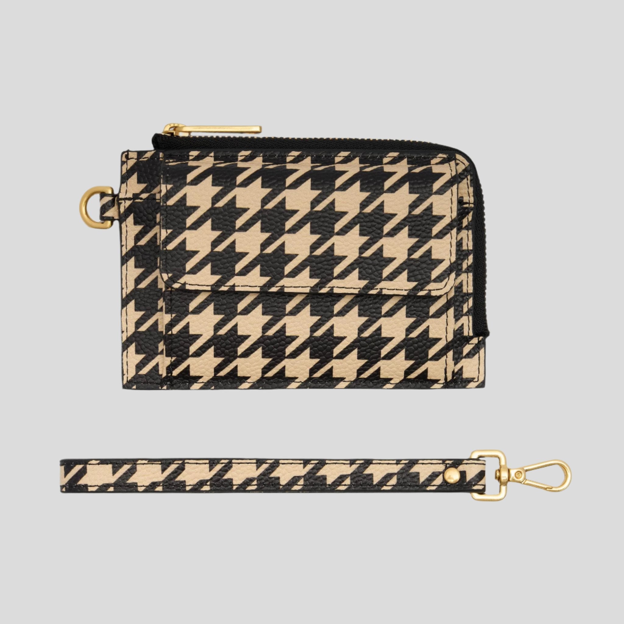 Everyday Mini Wallet -- Black Houndstooth