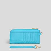 Everyday Slimline Wallet - Electric Blue Wallets Brushed Gold