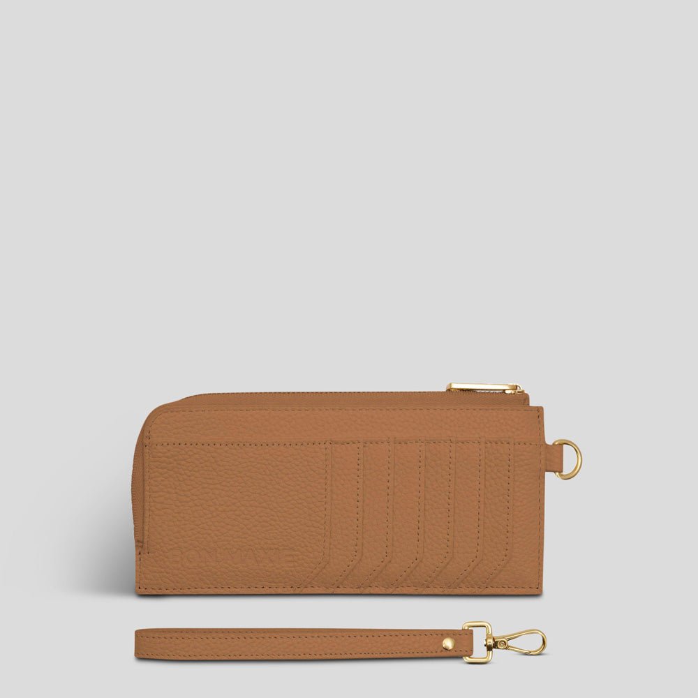 Everyday Slimline Wallet - Tan Wallets Brushed Gold