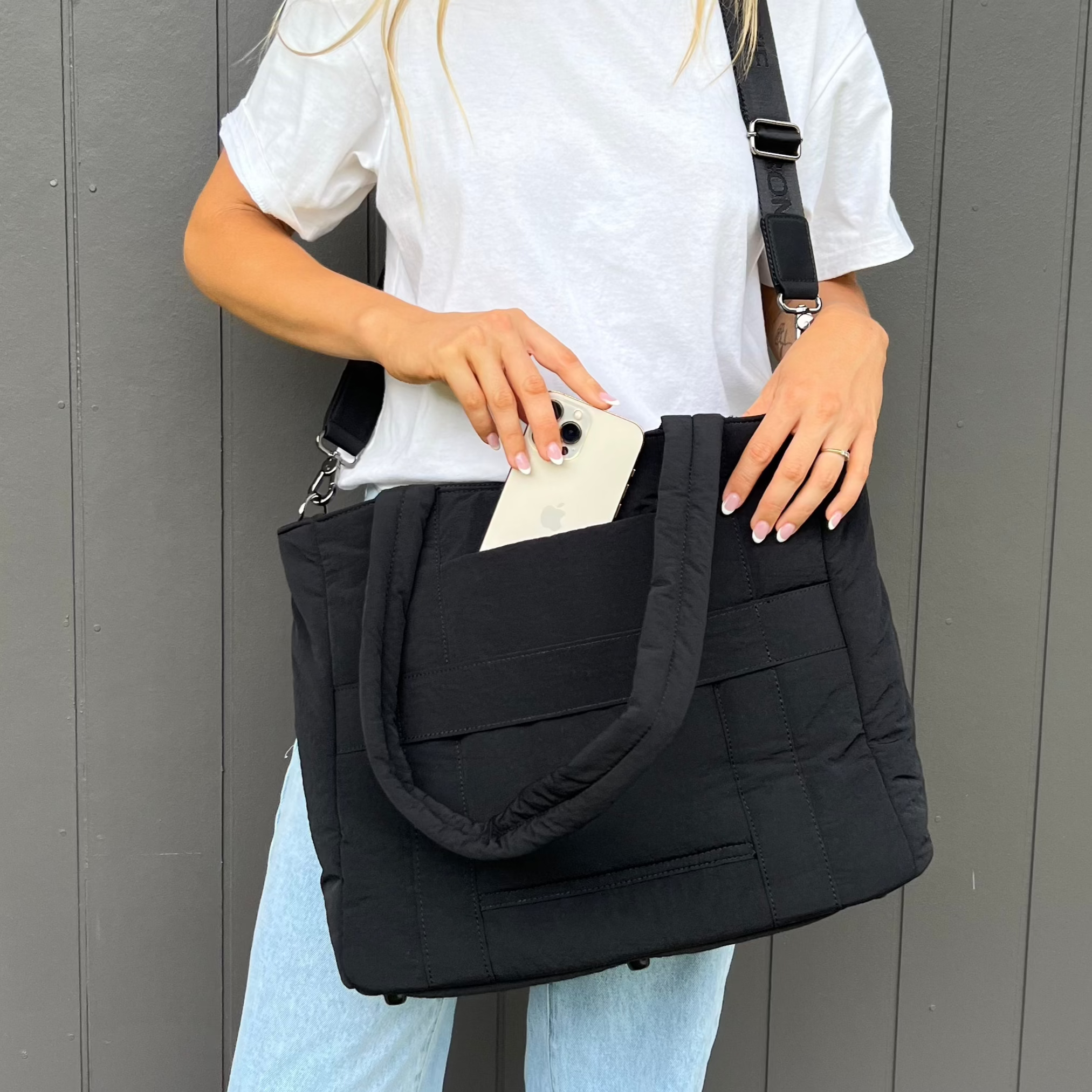 Everyday Nylon Tote -- Black