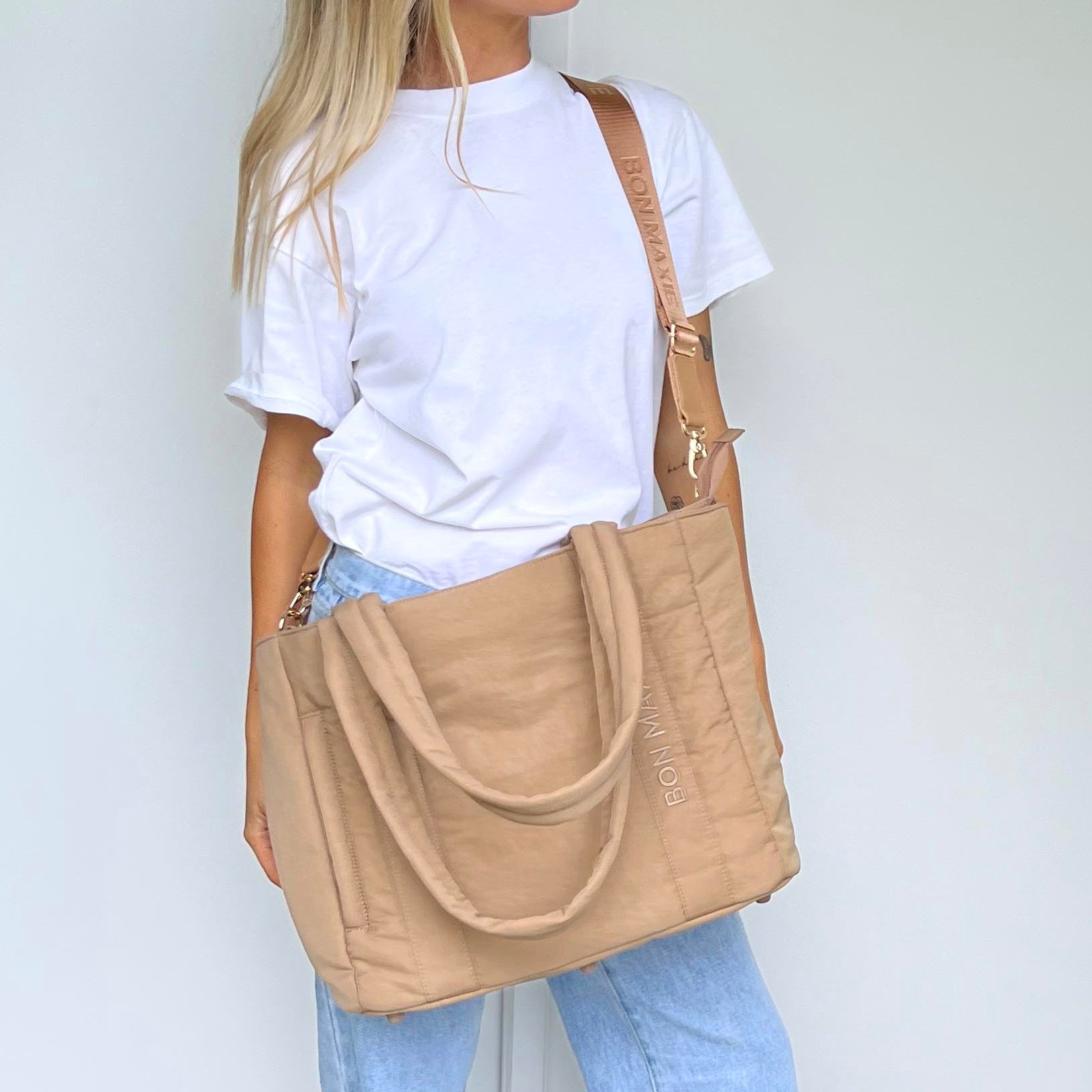 Everyday Nylon Tote -- Tan