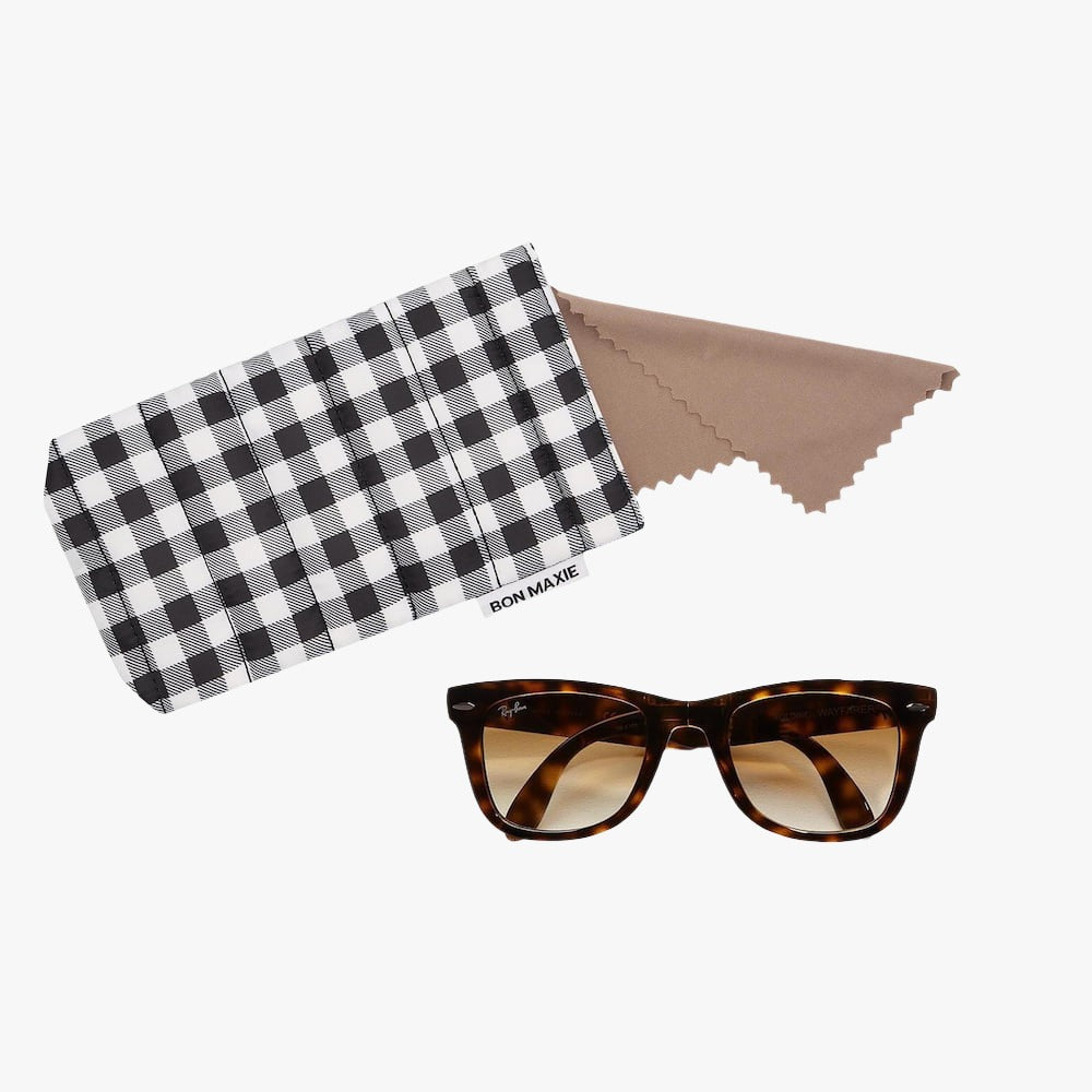 Easy-Squeezy Glasses Case - Black Gingham