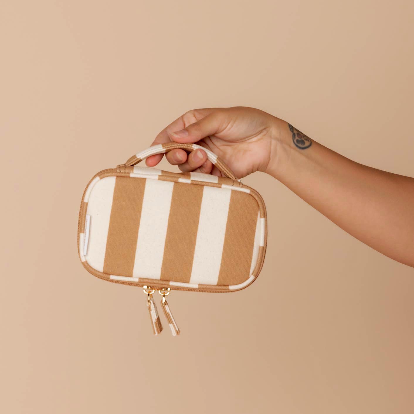 Handy Handle Case - Tan Stripe Handy Pouches + Cases