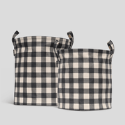 Handy Hampers Set - Black Gingham Hamper Set