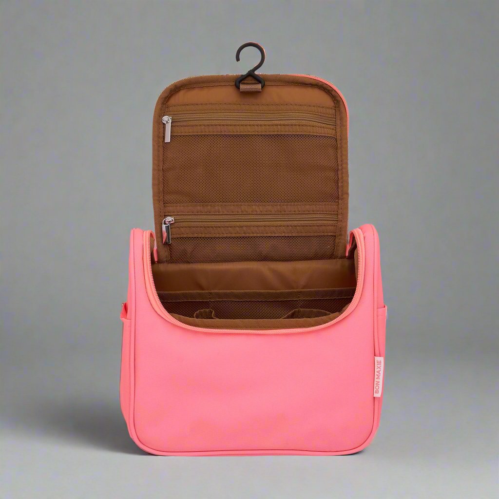 Bon Voyage Travel Toiletry Bag -- Electric Coral