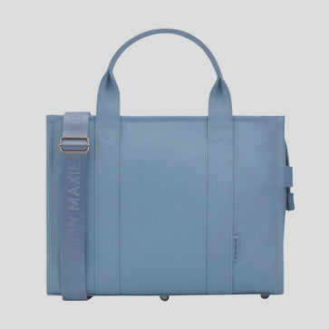 Small Bon Vivant Structured Tote Bag -- Denim