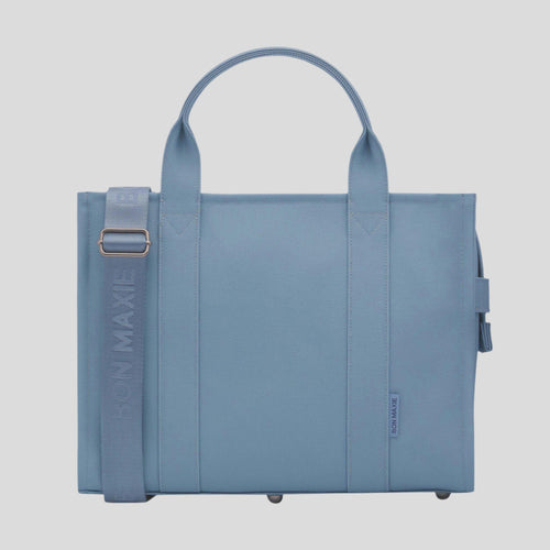 Small Bon Vivant Structured Tote Bag -- Mini Tote Denim