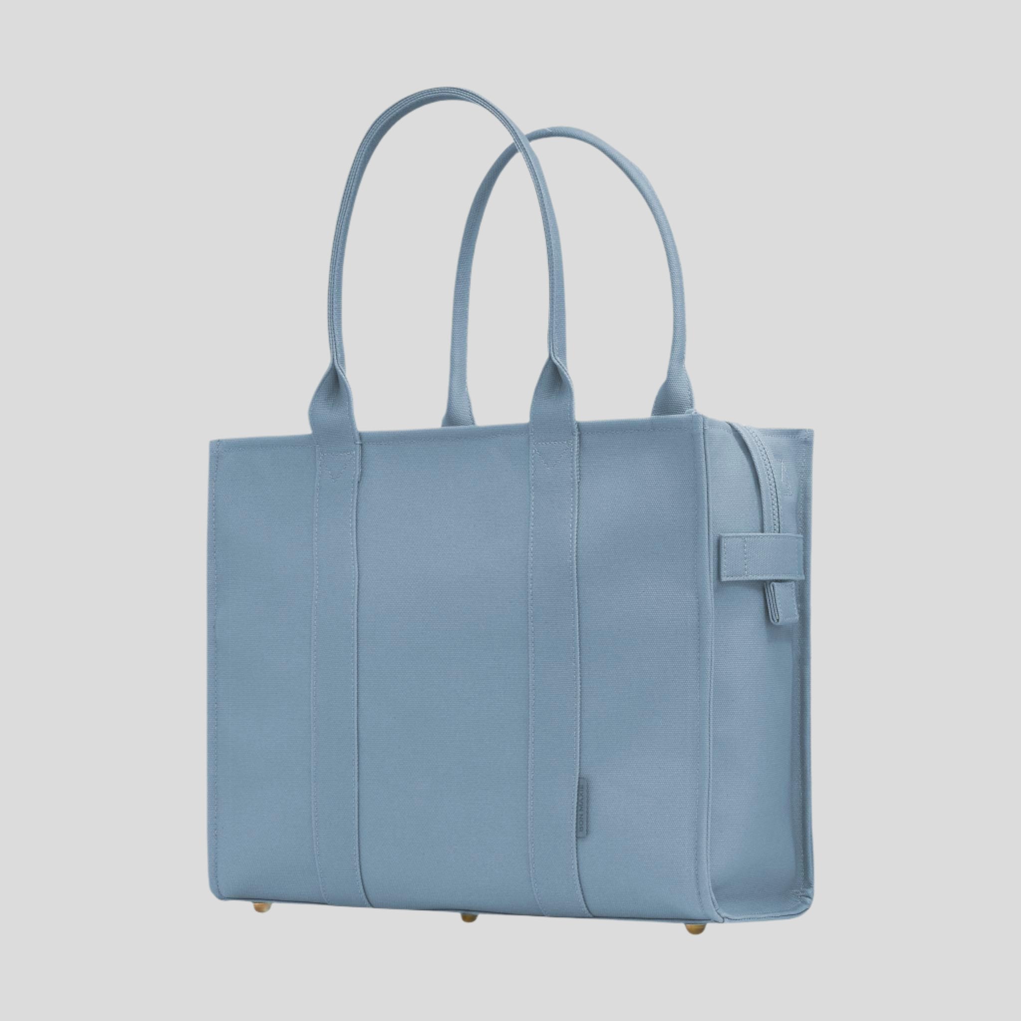 Large Bon Vivant Structured Tote Bag -- Denim Blue