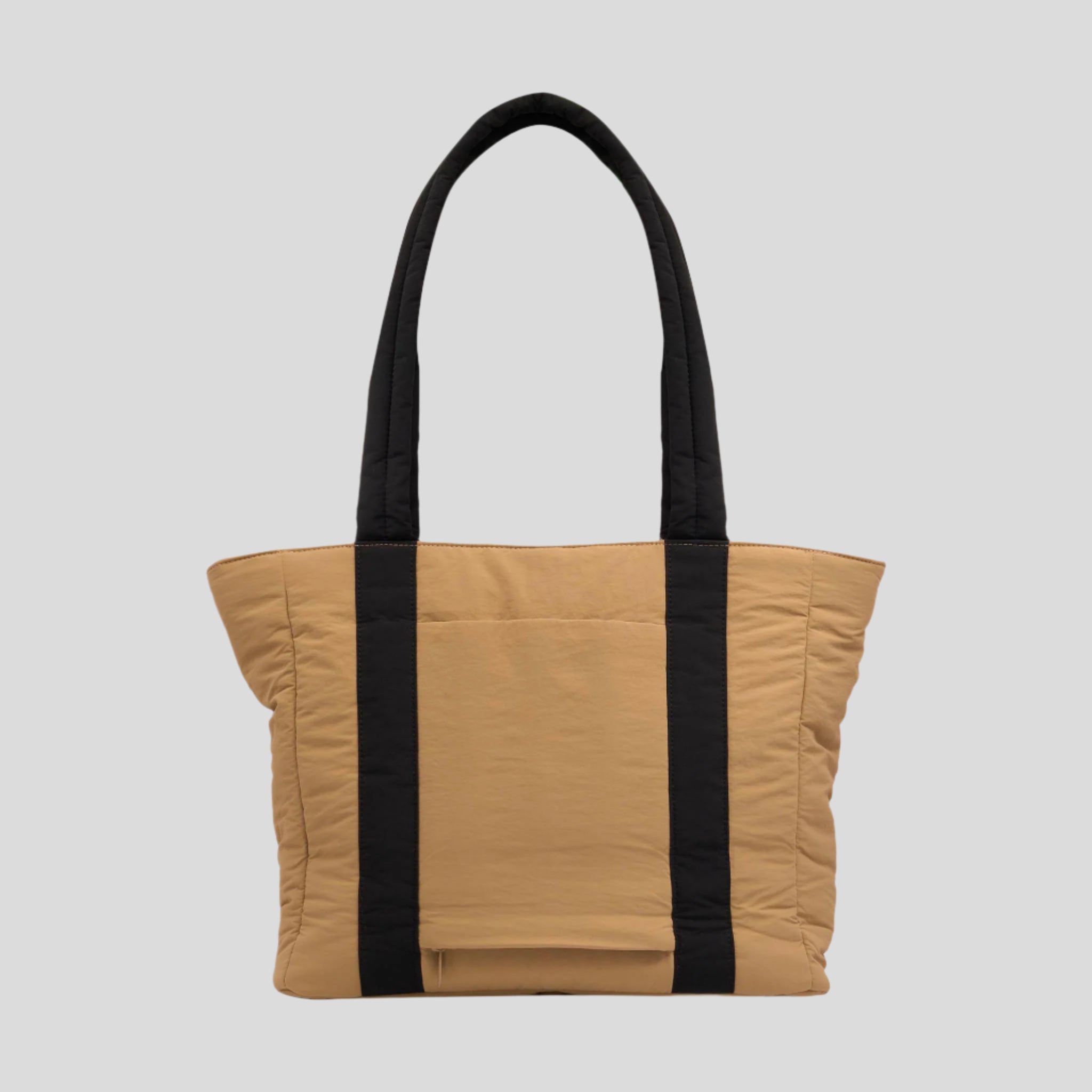 Everyday Nylon Tote -- Tan/Black