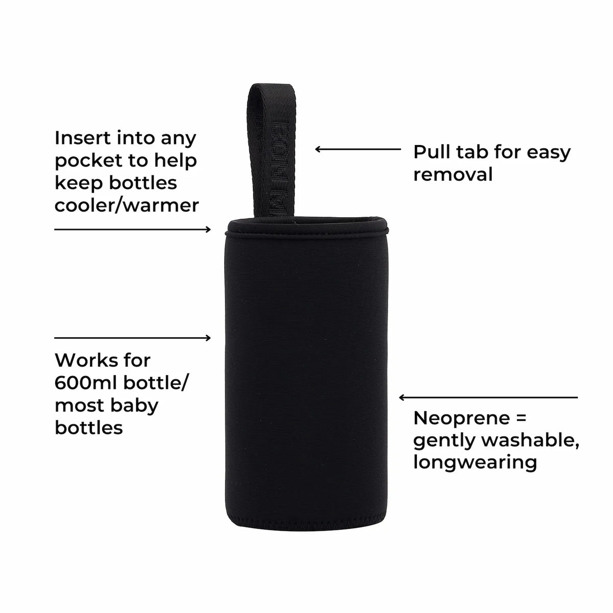 Neoprene Bottle Insulator Pocket Insert -- Tan