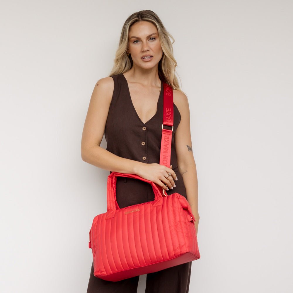 Large Puffy Pillow Crossbody Bag - Red Bags