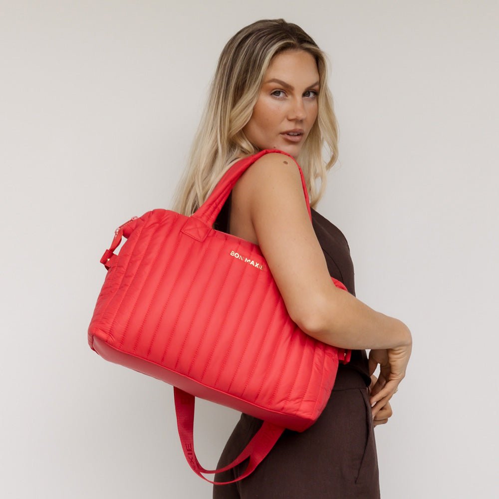 Large Puffy Pillow Crossbody Bag - Red Bags