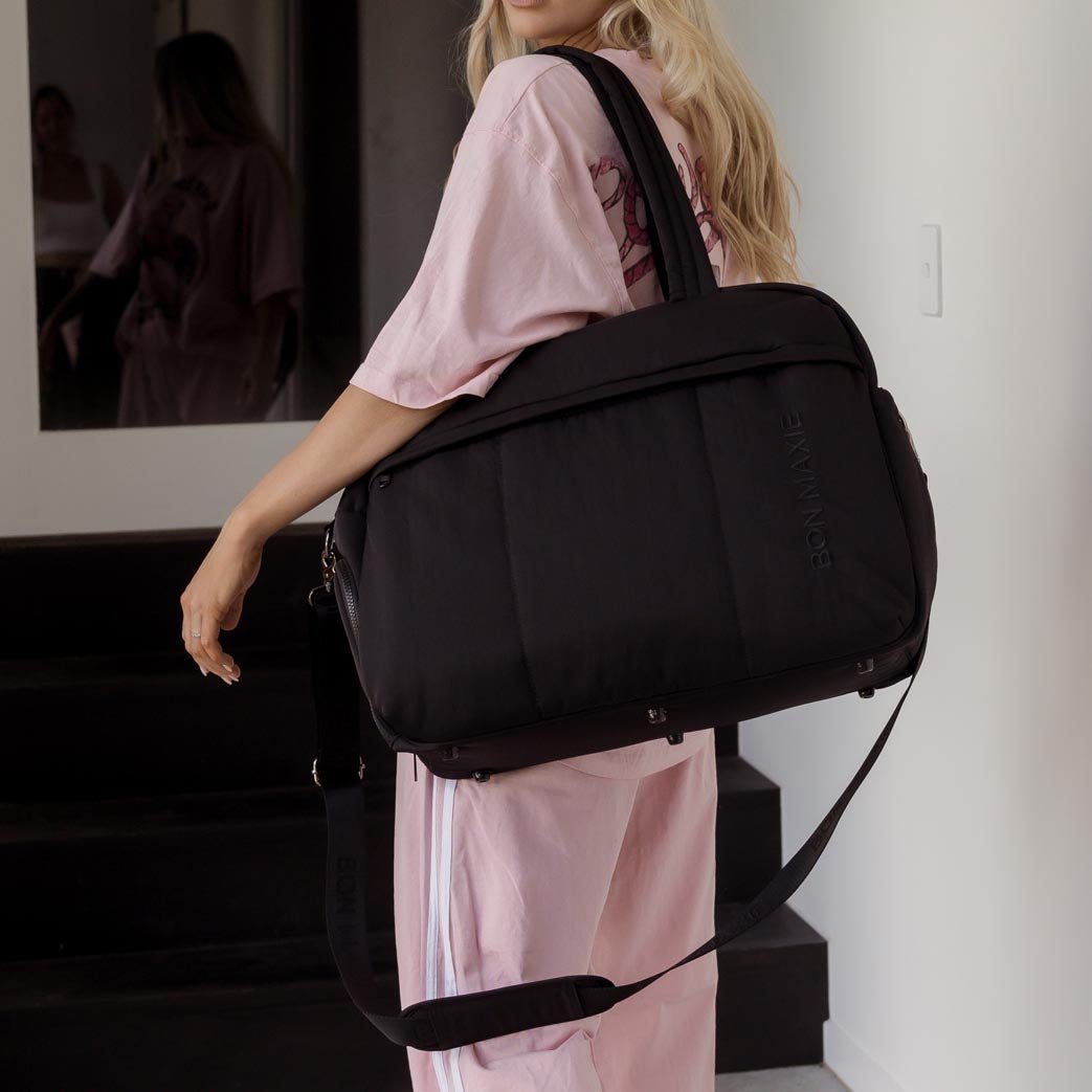 Weekender Puffy Duffel Bag - Black Bags