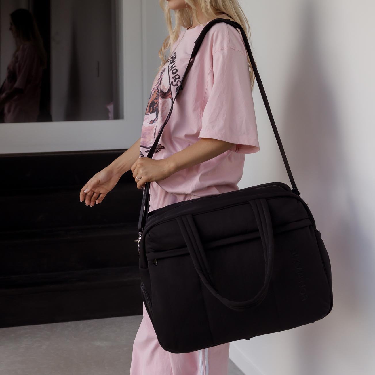 Weekender Puffy Duffel Bag - Black Bags