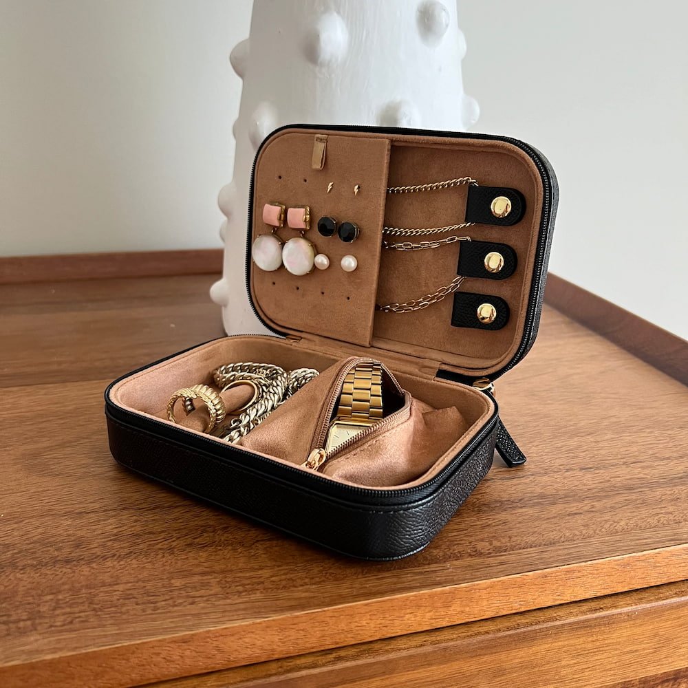 Travel Jewellery Case - Black Jewellery Box