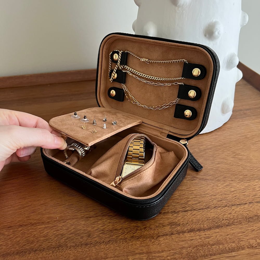 Travel Jewellery Case - Black Jewellery Box