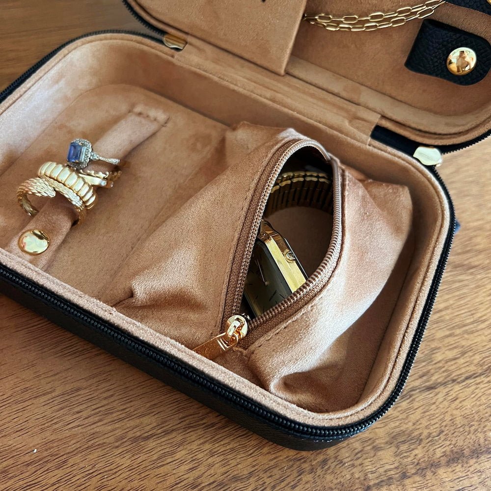 Travel Jewellery Case - Black Jewellery Box