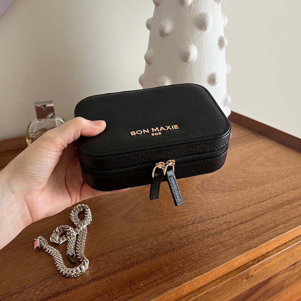 Travel Jewellery Case - Black Jewellery Box