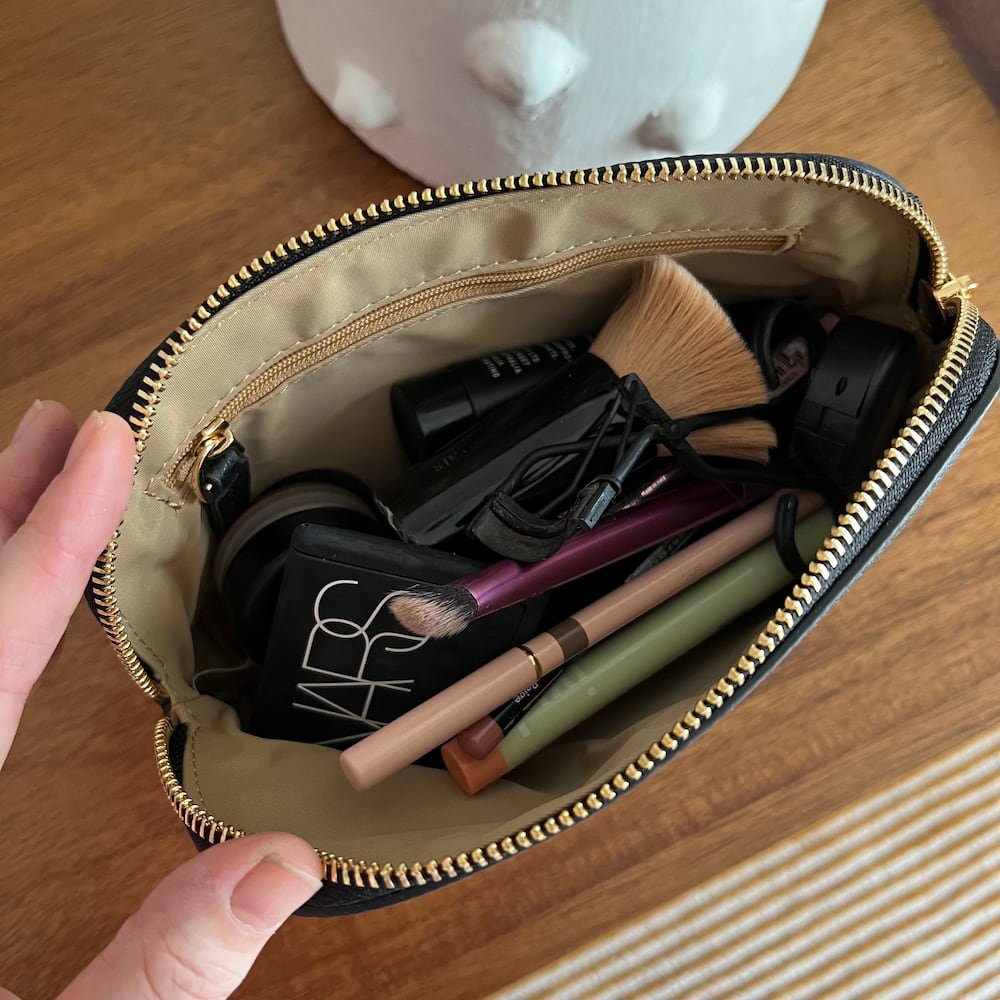 Leather Makeup Case - Black Handy Pouches + Cases