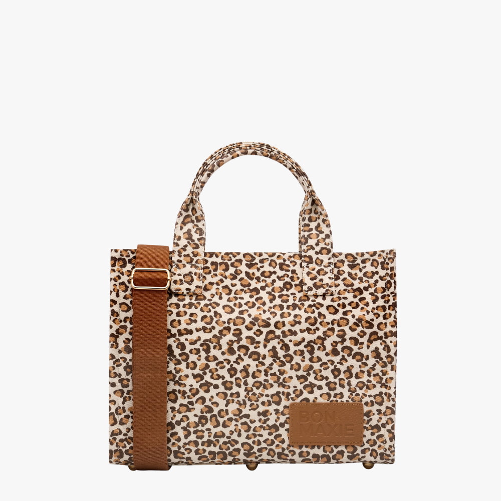 Mini Bon Vivant Structured Tote Bag - Leopard/Tan