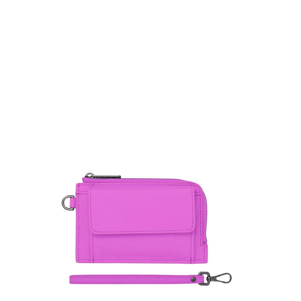 Everyday Mini Wallet - Fuchsia Wallets Brushed Gold