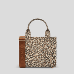 Micro Bon Vivant Structured Tote Bag - Tan Leopard Tote Bag