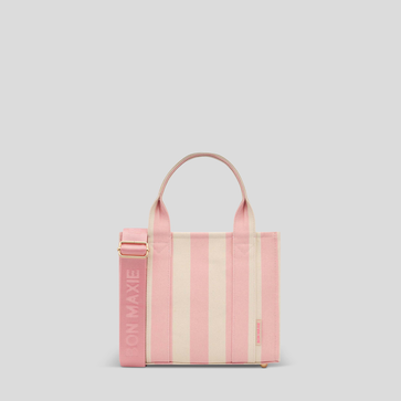 Micro Bon Vivant Structured Tote Bag -- Blush Stripe